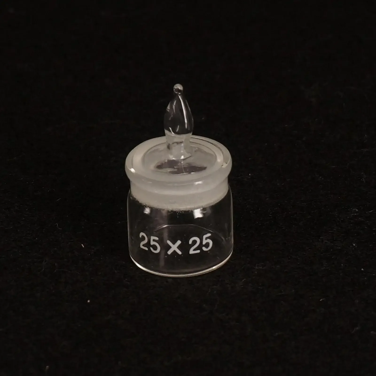 25x25mm Diameter x Height Lab Glass Weighting Bottle with Ground Glass Stopper