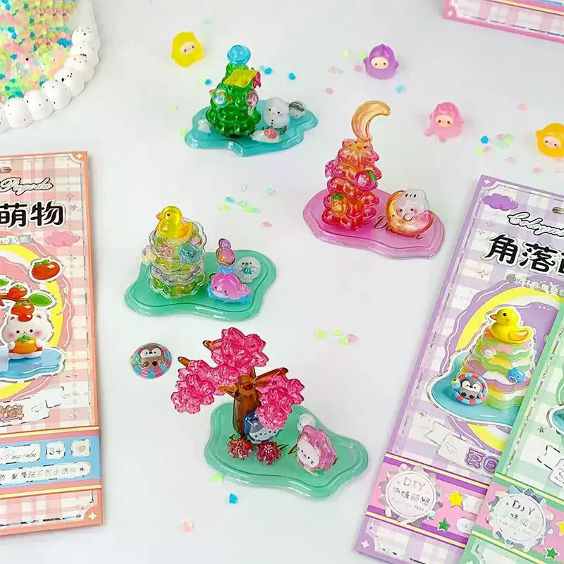 3D Crystal Stationery Stickers Fun Stacking Series Children's Toys Exchange Stickers Cute Relief Stickers Office School Supplies