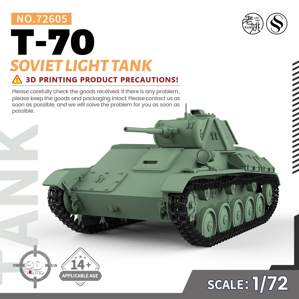 SSMODEL SS605 1/72 25mm Military Model Kit Soviet T-70 Light Tank WWII WAR GAMES