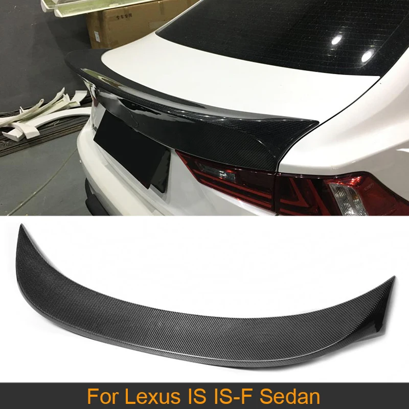 Carbon Fiber Rear Trunk Spoiler Wing For Lexus IS IS-F Sedan 2013-2017 IS200t IS250 IS300 IS350 Car Rear Trunk Spoiler Wing FRP