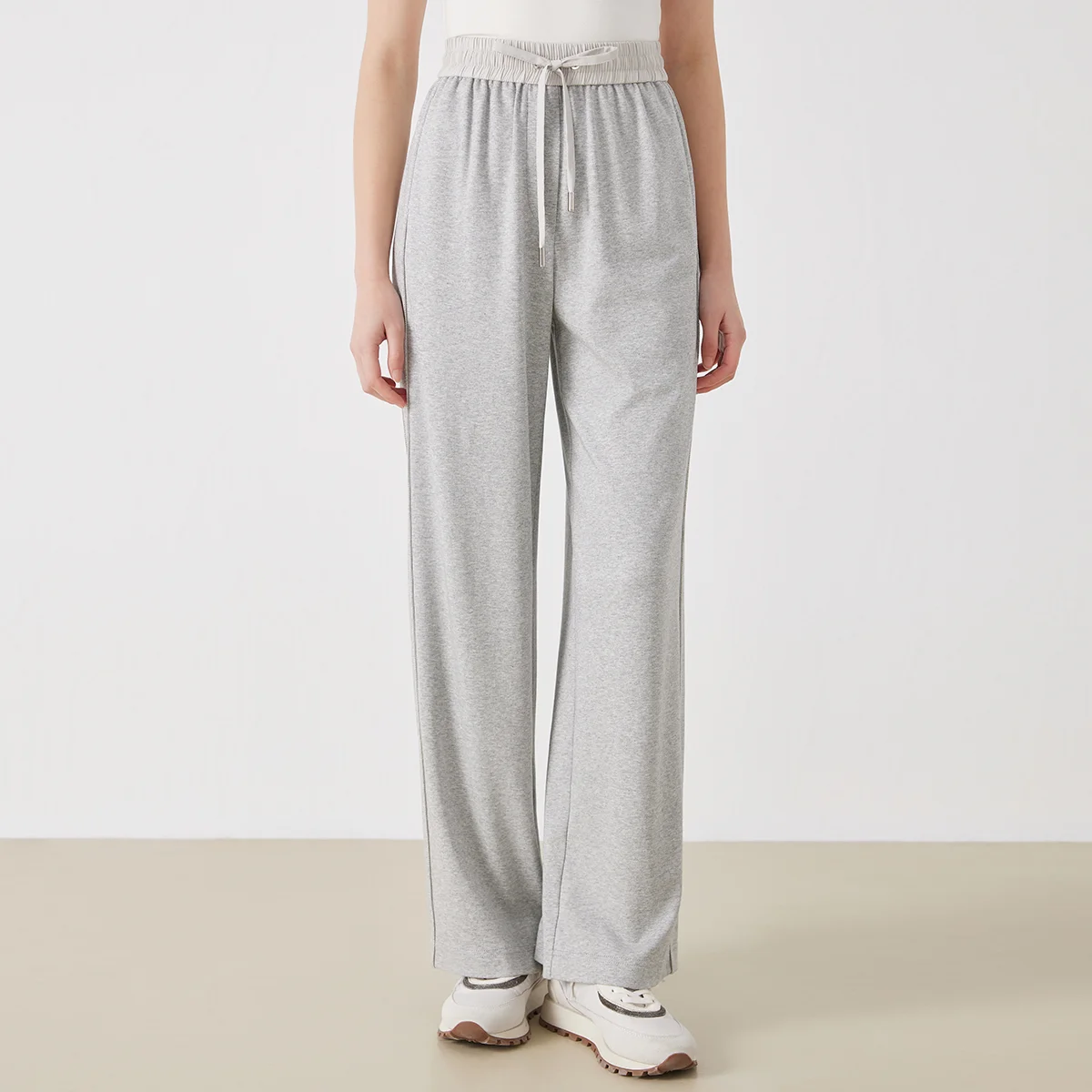 KW9513264 High-Waisted Drawstring Elasticated Cotton Trousers for Ladies Quality Comfortable Ladies' Pants