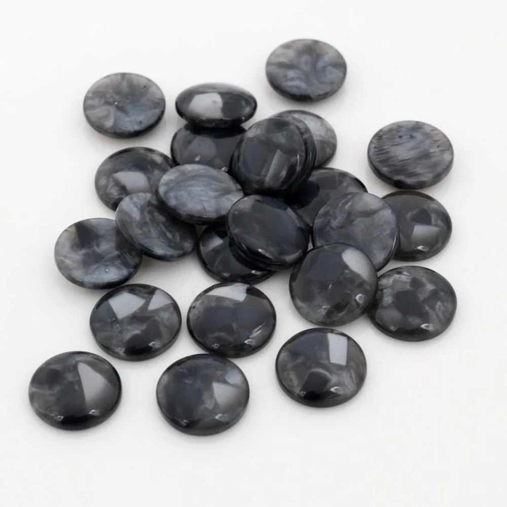 New Fashion 40pcs 12mm Mix Colors Built-in shell Flat back Resin Cabochons Cameo