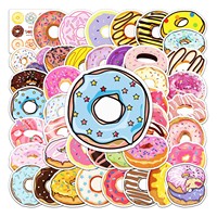 50pc Sweet Donut Series Cartoon Cute Graffiti Stickers Suitcase Laptop Guitar Skateboard Personalized Decoration Stickers