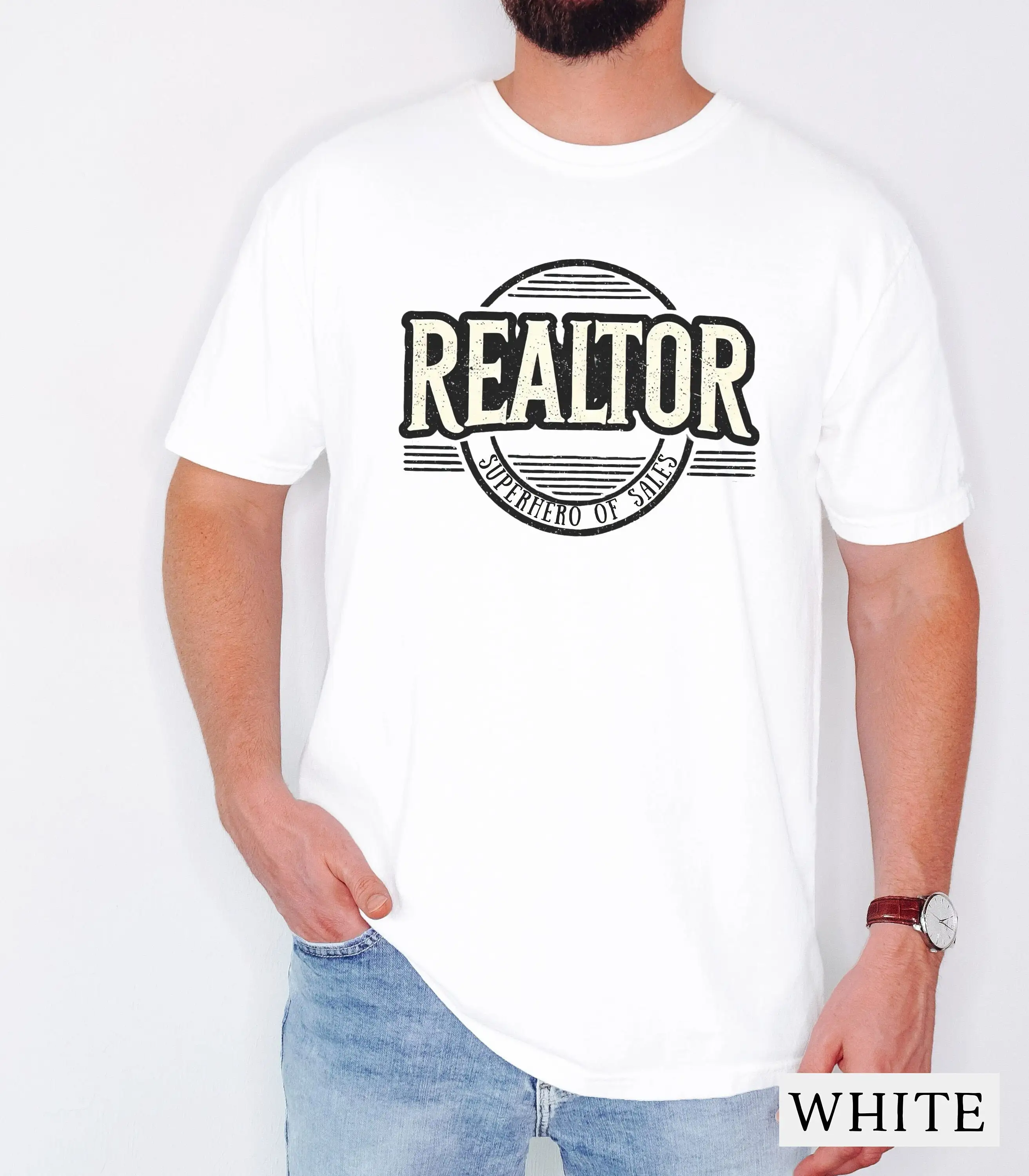 Vintage Distressed Realtor T Shirt Real Estate Promotion Open House Retro Good For