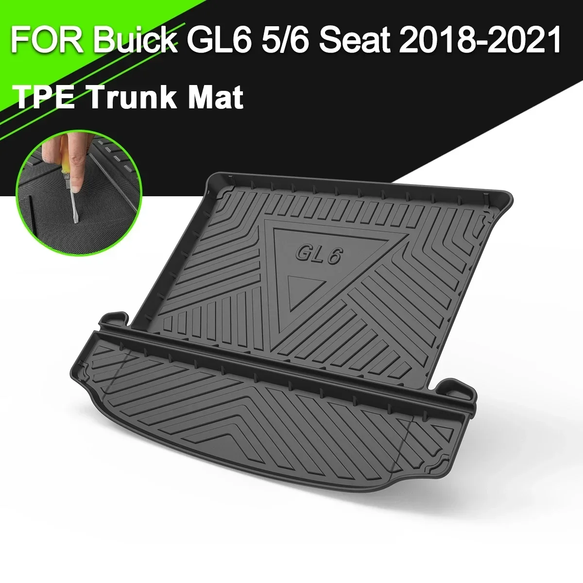 

Для Buick GL6 5/6 местный 2018-2021 коврик для багажника автомобиля водонепроницаемый Нескользящий Резиновый коврик для груза аксессуары