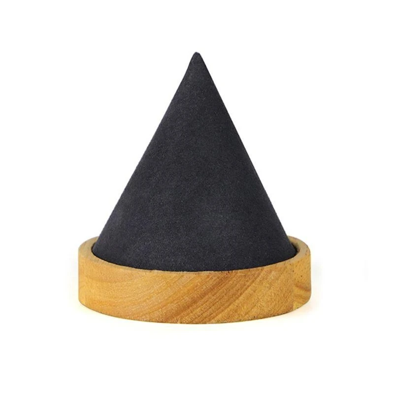 573B Cone Wooden Bangle Bracelet Anklet Jewelry Display Stand Ring Watch Holder