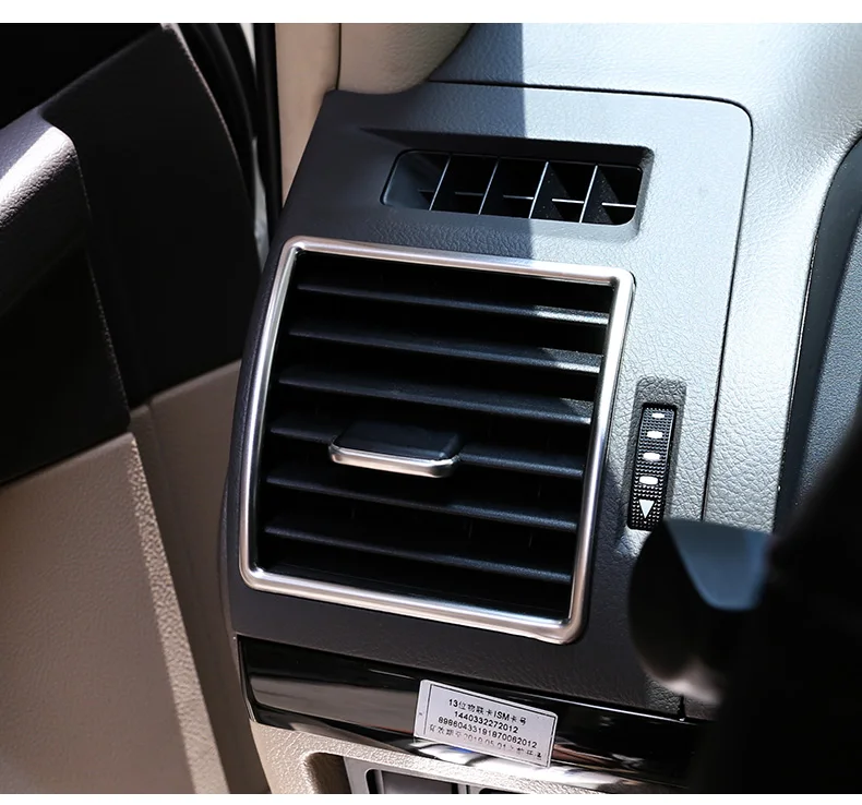 

For Prado 150 7PCS Stainless Steel Interior Penals Outlets Cover Trims for Land Cruiser Prado FJ150 2018 2019 2020