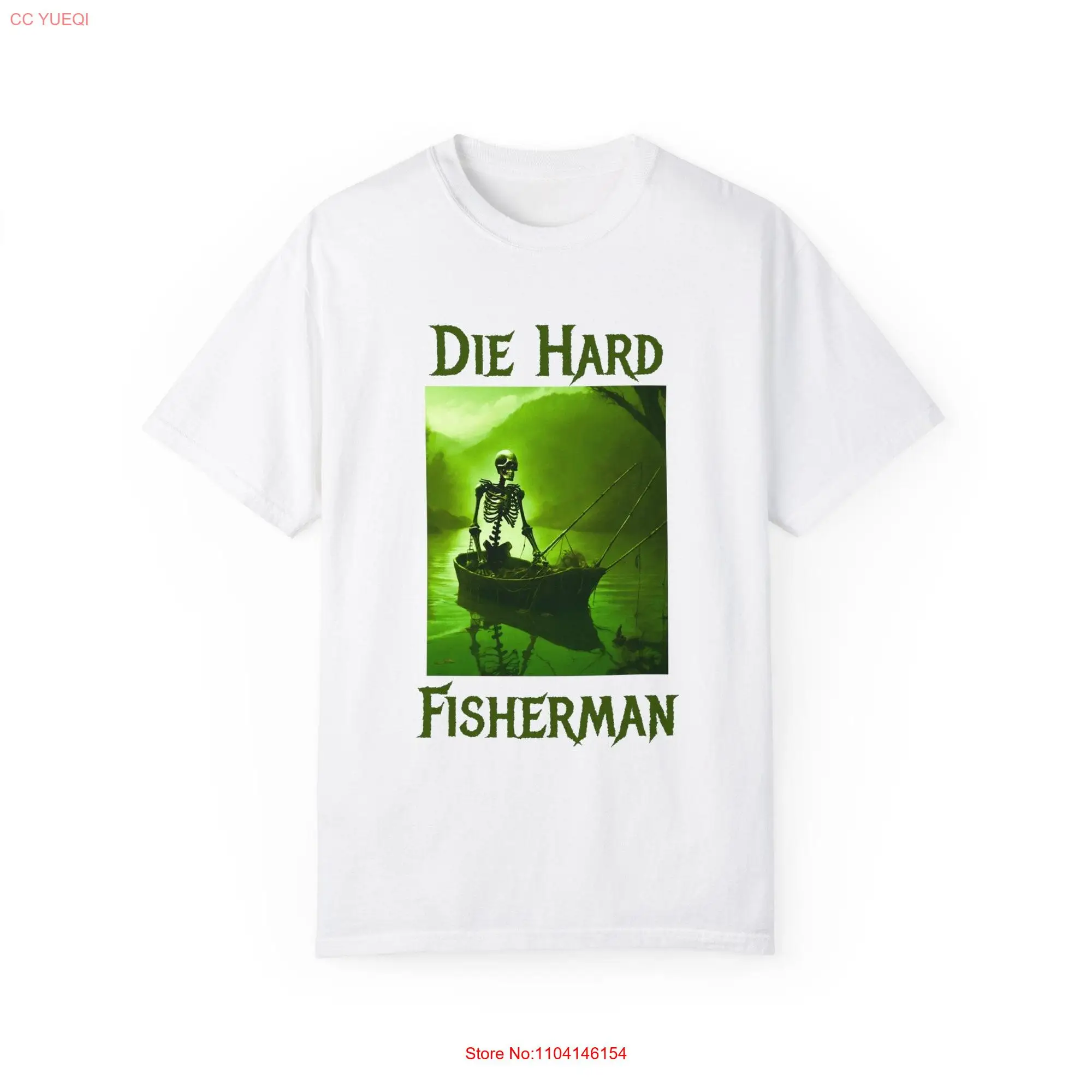 freshwater fishing Mens T Shirt Die Hard Fisherman for Men Outdoor long or short sleeves