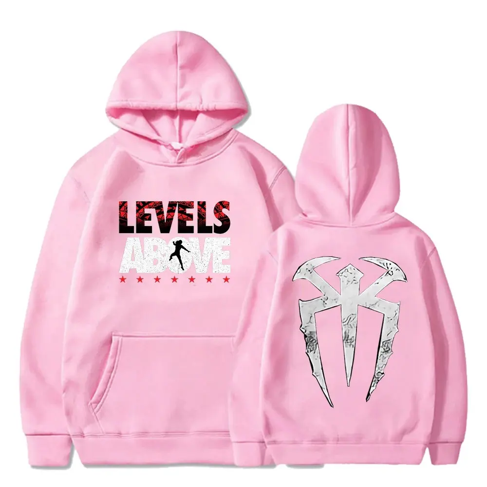 Roman Reigns Levels Above Pullover Hoodie Long Sleeve Streetwear Women Men Bluza z kapturem Fashion Clothes