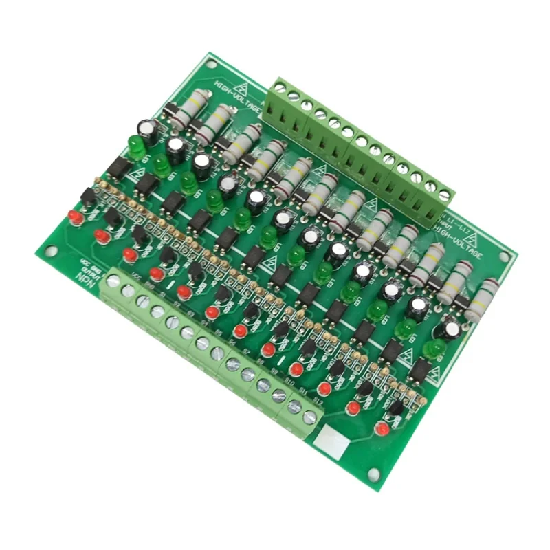 オプトカプラー絶縁モジュール、ac電源検出、ガイドレール、12方向、220v