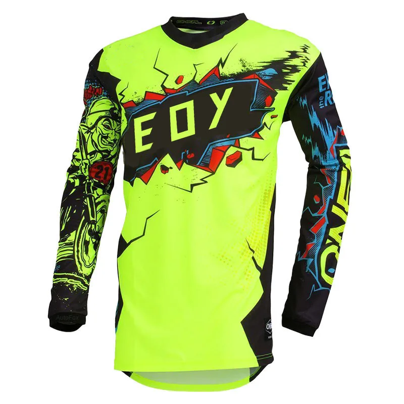Bikefox Motocross Jersey Quick Dry Mountain Bike Tshirt Long Sleeve Downhill Jersey MTB Motorcycle Clothing Moto Camo Breathable view 5