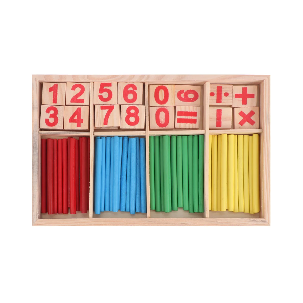 Educational Toy Counting Rods Childrens Toys Puzzle Wooden for Kids Arithmetic Bamboo Play