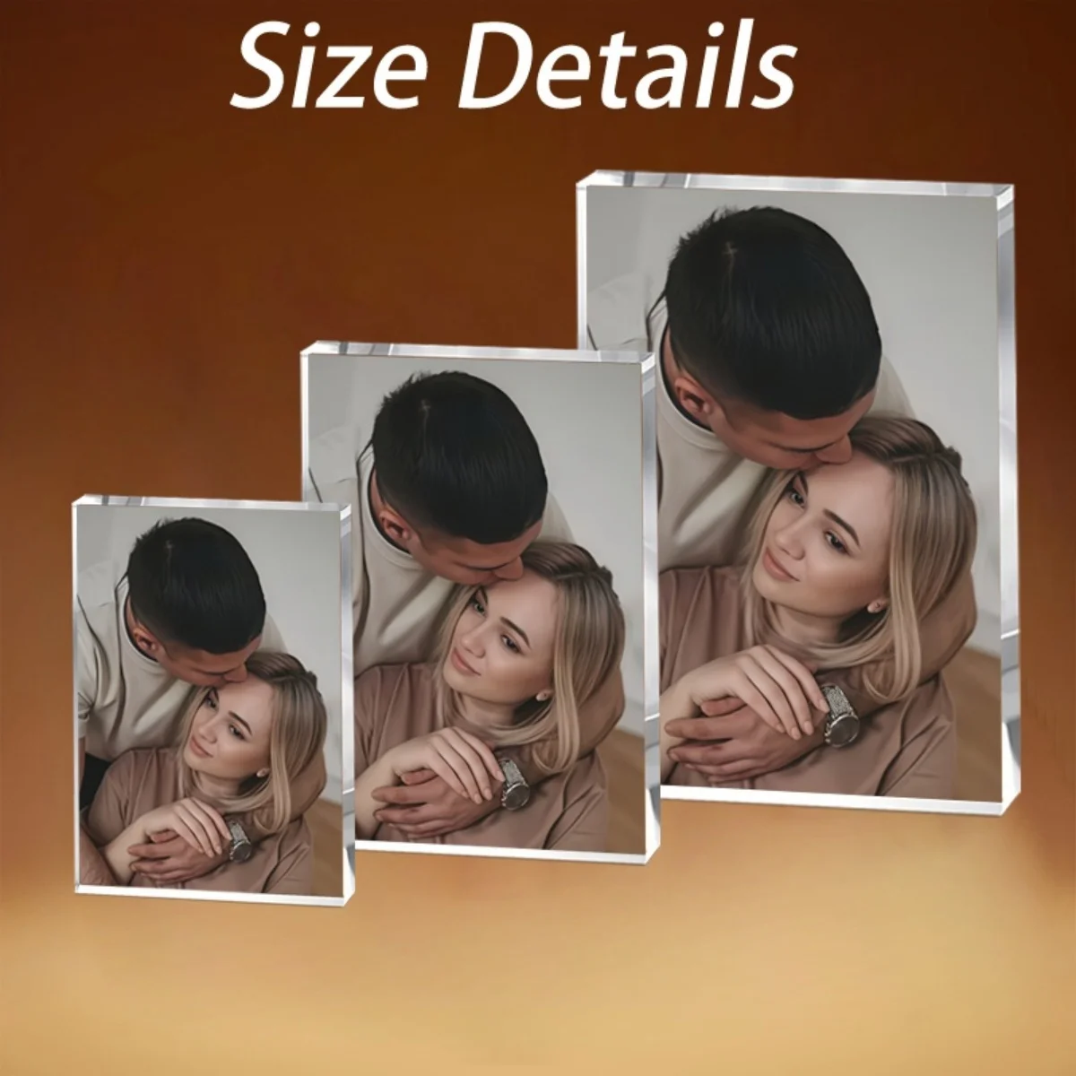 Personalized Acrylic Photo Block — Personalized Family & Wedding Keepsake, Ideal for Birthdays and Valentine's Day, Elegant Home