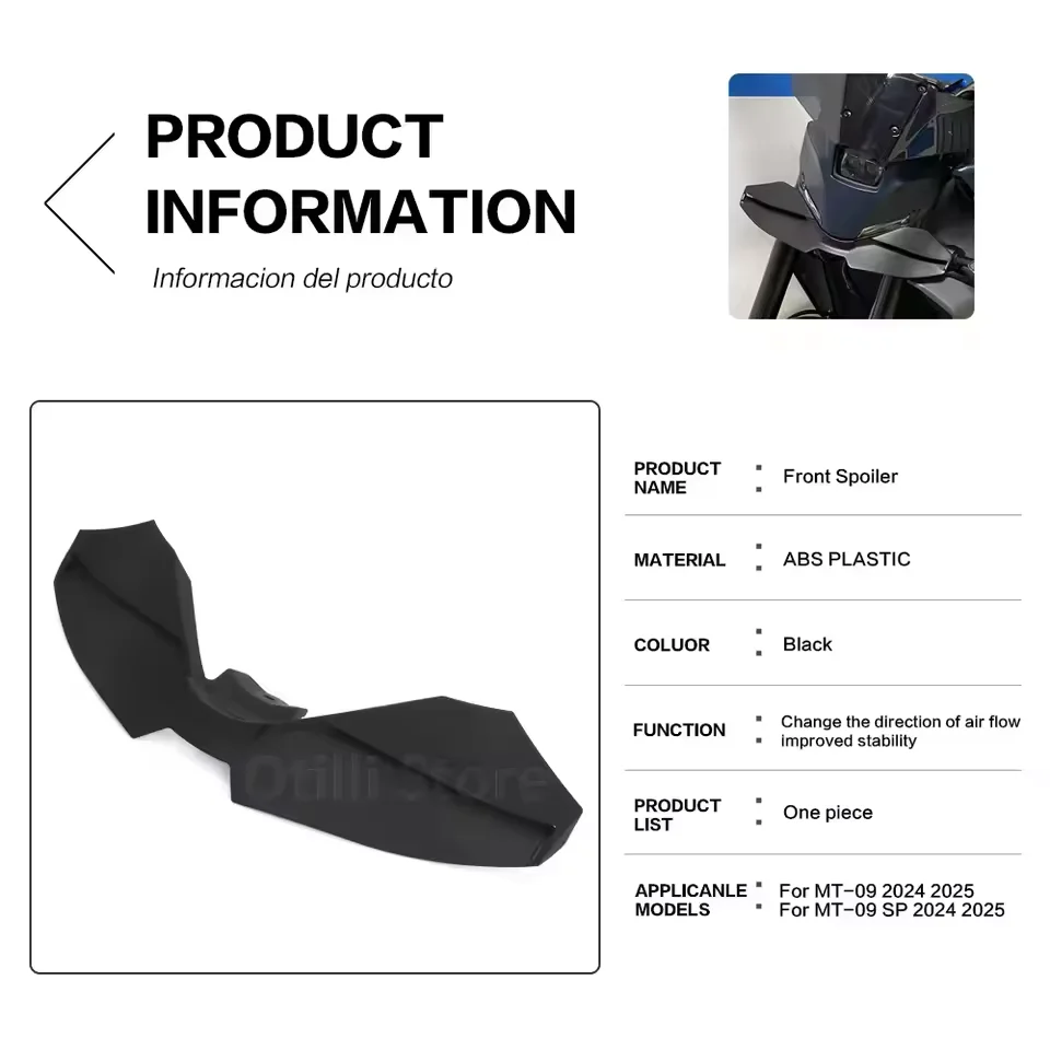 

MT09 New Motorcycle Downforce Naked Forntal Spoilers Aerodynamic Wing Deflector Fit For YAMAHA MT-09 SP MT 09 mt09 2024 2025