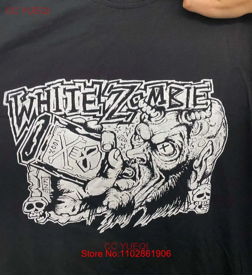 Белая футболка унисекс с изображением зомби, модель CB055