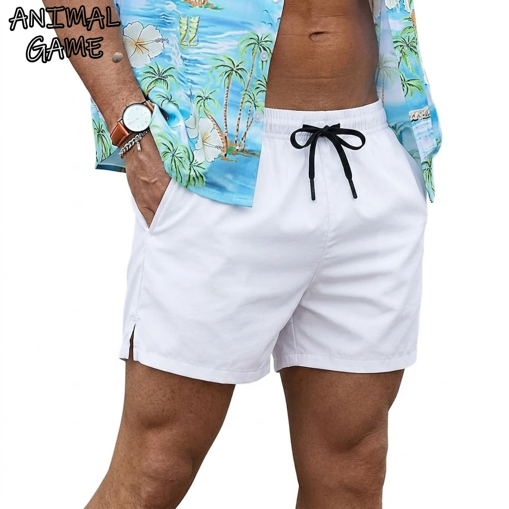 

Men's Casual Sport Short Pants Quick Dry Athletic Work Pants Pockets Beach Gym Man Summer Hawaiian Pants Hiking Work Shorts