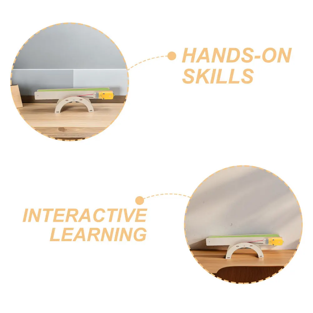 Conjunto de haste de correia transportadora elétrica, 2 peças, kit educacional diy para crianças, projetos de engenharia científica, aprendizagem portátil
