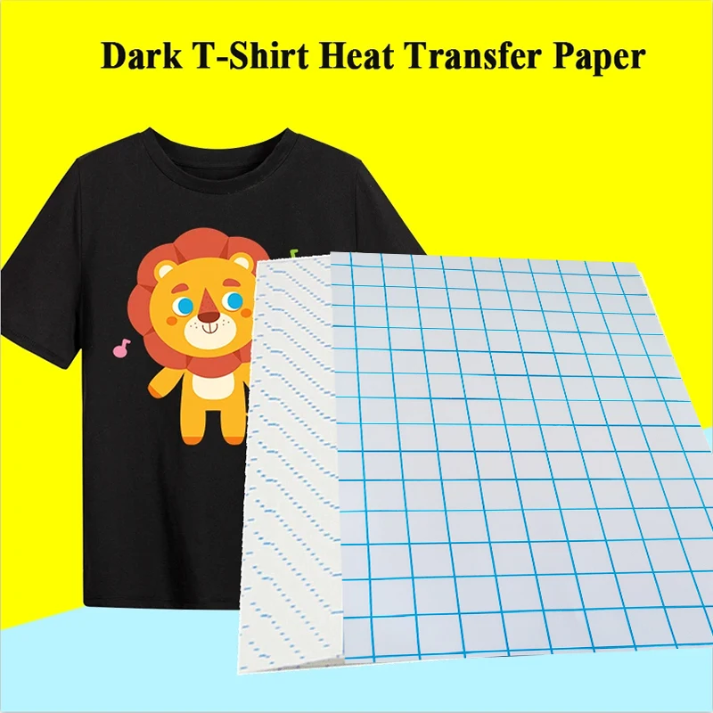 20 Sheets Inkjet Heat Transfer Paper A5 Cotton T-Shirt Dark Black Transfer Paper Light White Paper For 100% Cotton Fabric