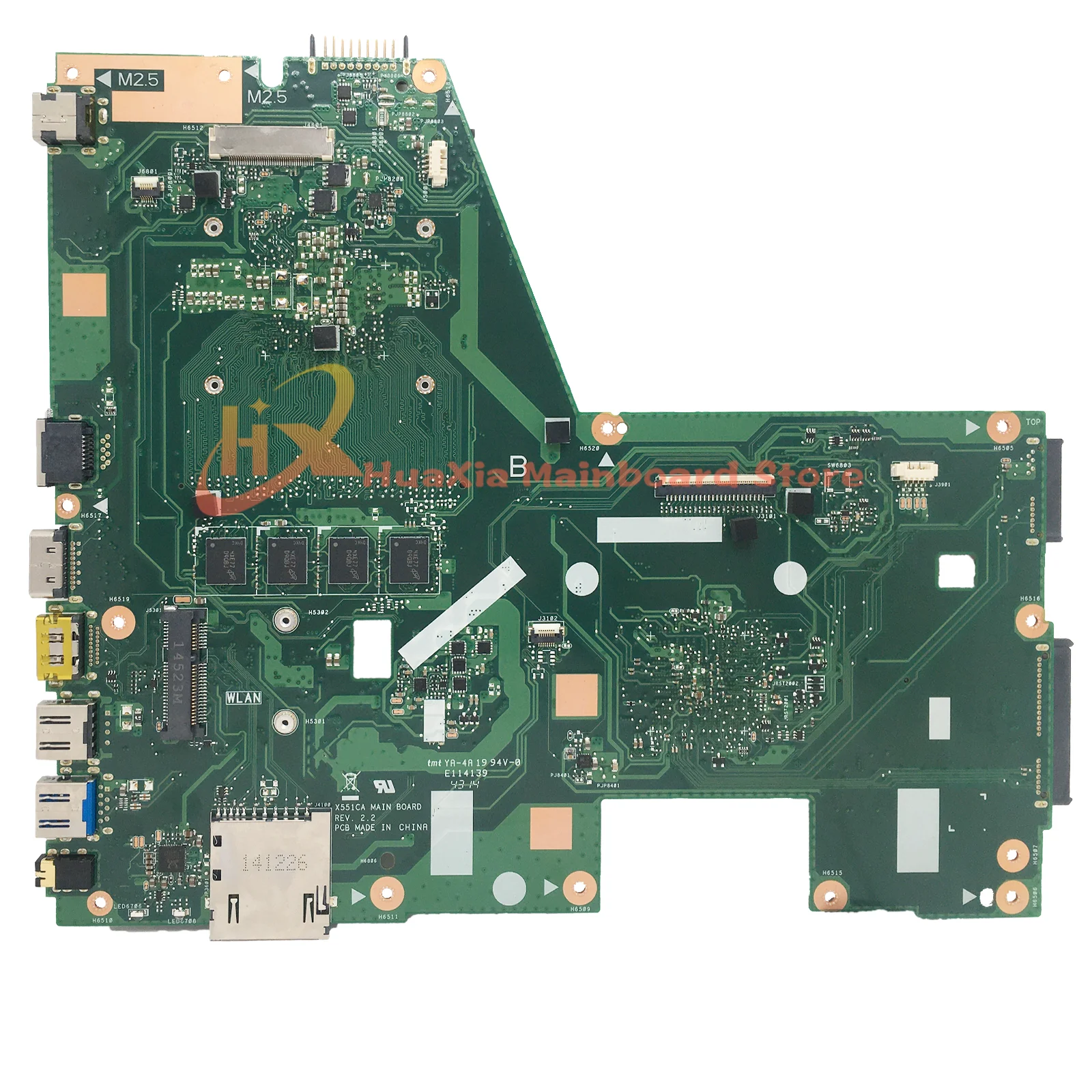 X551C Mainboard For ASUS X551CA X551CAP F551C F551CA R512C R512CA Laptop Motherboard 1007U 2117U i3 RAM-0GB/4GB