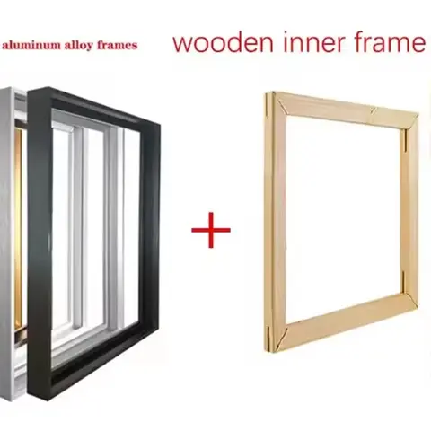 DIY płótno ze stopu aluminium obraz olejny rama metalowa grafika ramka na zdjęcia do kreatywnego wystroju domu