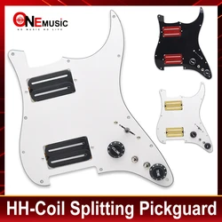 HH-Coil Splitting Electric Guitar Pickguard Two Blade Style High Output-15K with Two Humbucker Loaded Prewired Scratchplate