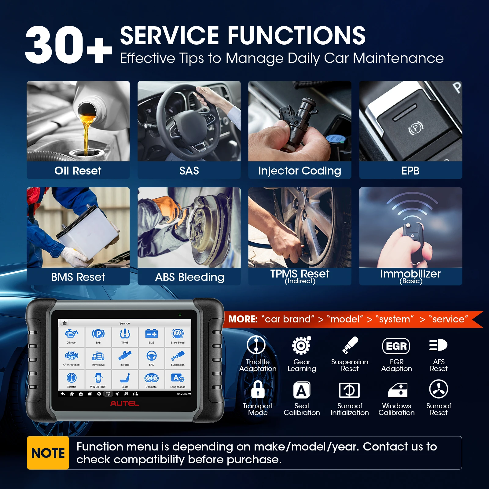 Diagnostic Tools Autel MaxiPRO MP808S ECU Coding Tool Car OBD2 Scanner Bi-Directional VAG Guided Functions 2 Years Free Update PK MK808S