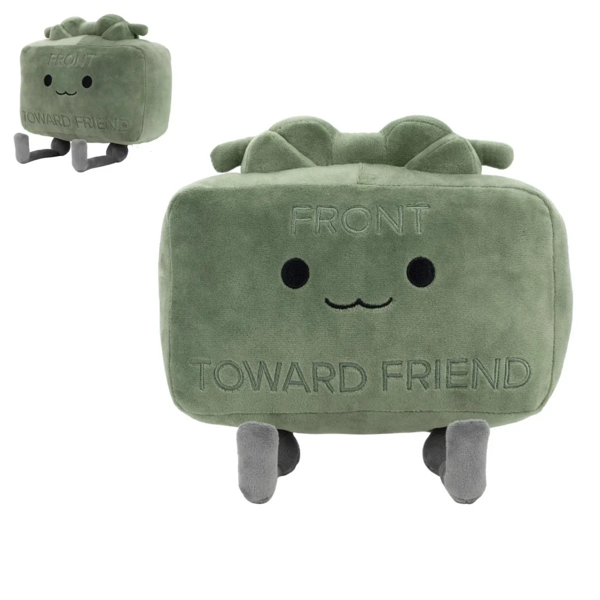 20CM Clay the Claymore Plush Doll Kawaii Green Square Doll Pillow Accessories Gift Collection Model For Kid Birthday Gifts
