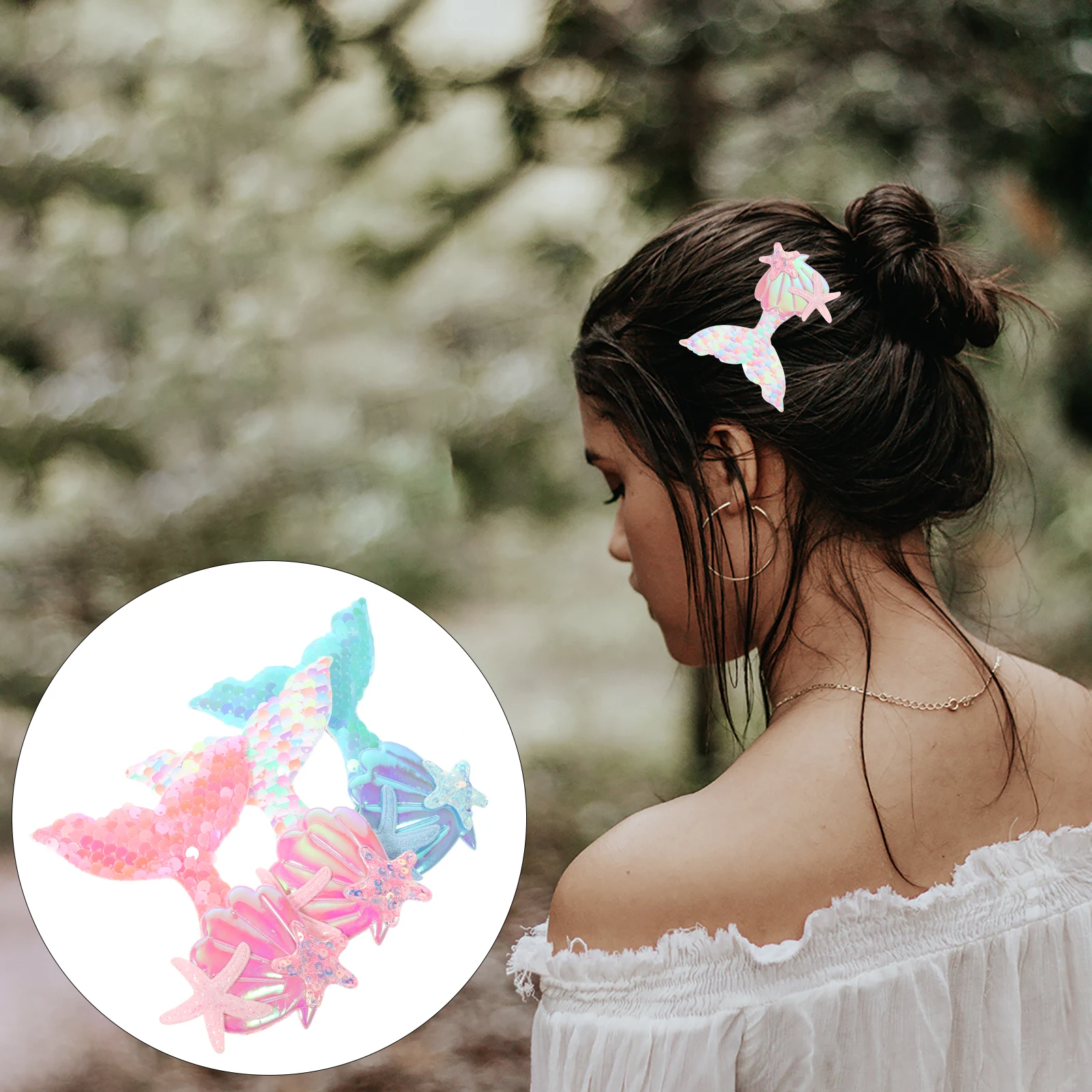 

3pcs Hair Clips Sequin Barrettes For Women Party Wedding Daily Wear Cute Hair Accessories Theme Gift