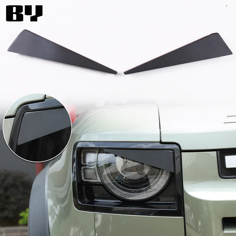 

For Land Rover Defender 2020-2025 Aluminum Alloy Car Headlight Bezel Cover Angry Eyes Style Cover Trim Sticker Car Accessories