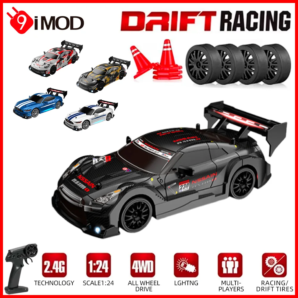 

9IMOD 1:24 Drift Car High Speed Vehicle 8601 8602 8606 Racing/Drift Tires 4WD RC Racing Car