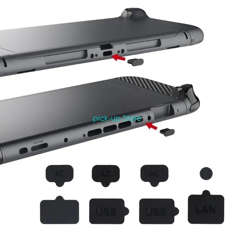 

Q5WA Game Consoles Dustproof Silicone Plugs Set not Scratch Protective Covers Portable Game Consoles Dust Plugs for Console 2