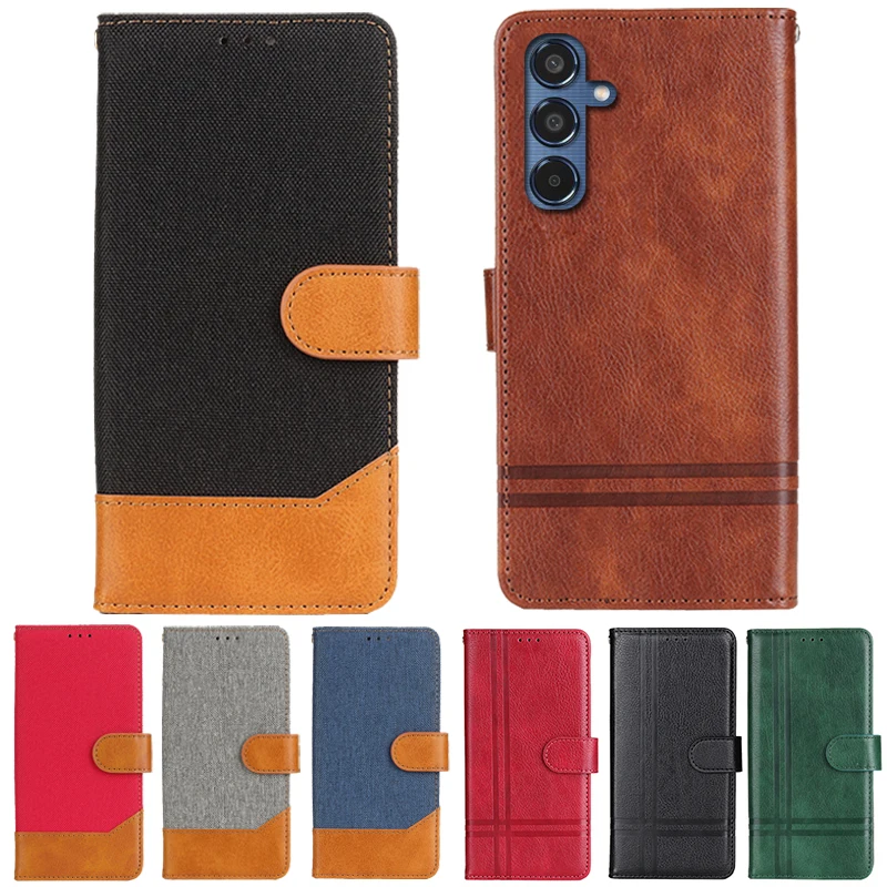 For Samsung Galaxy M35 5G SM-M356B Case Luxury Flip Leather Wallet Magnetic Adsorption Case For Samsung M35 GalaxyM35 Phone Bags