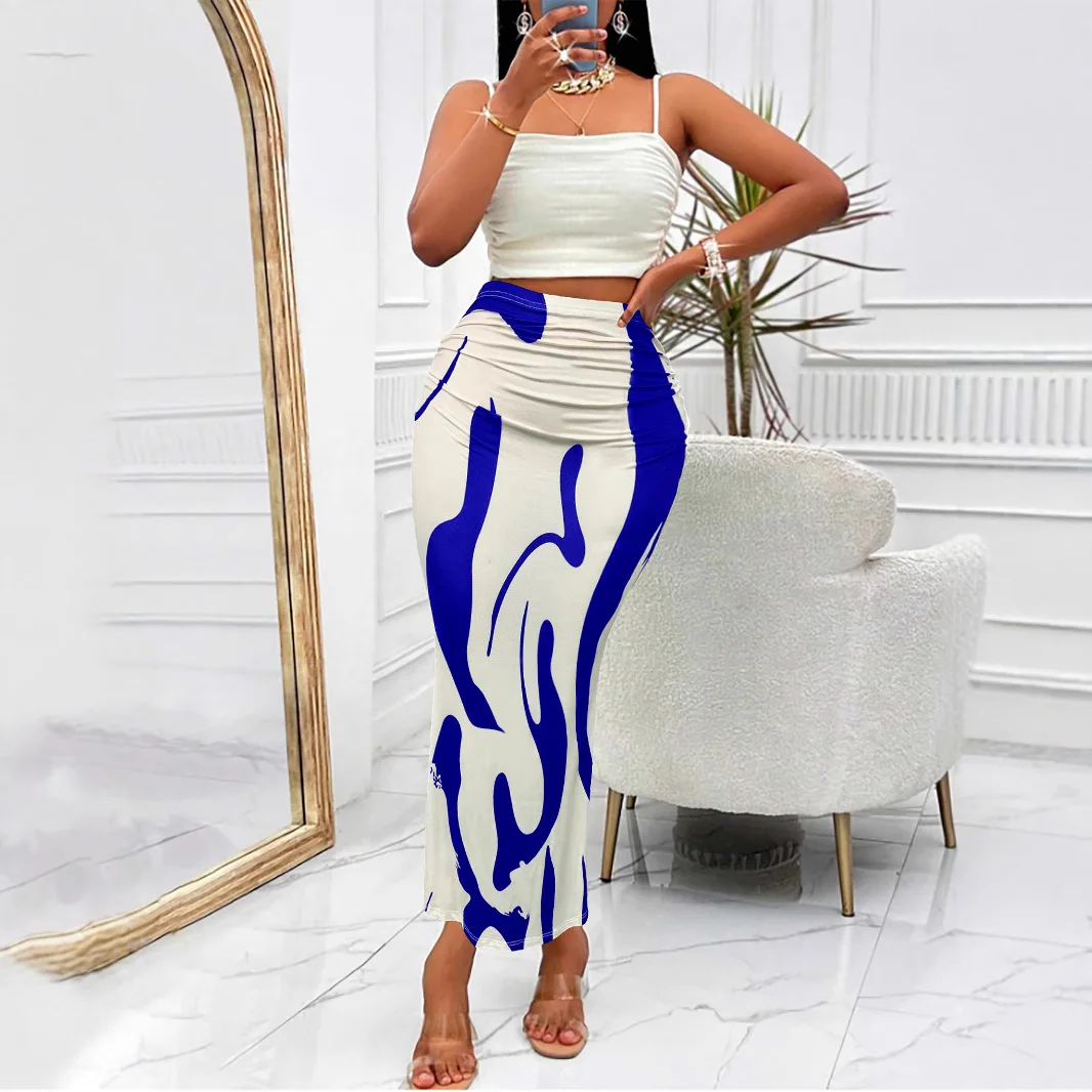 Fashionable Zebra Patterned Slim Fit High Waist Fish Tail Skirt Women's Cross-Border Product Name Brand Elegant Lady Style
