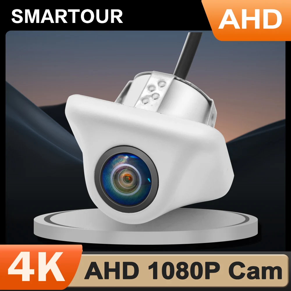 SMARTOUR 180 degrees 4K 1920x1080P Car Rear View Camera Fisheye Lens AHD NTSC Format HD Night Vision For Car Radio MP5