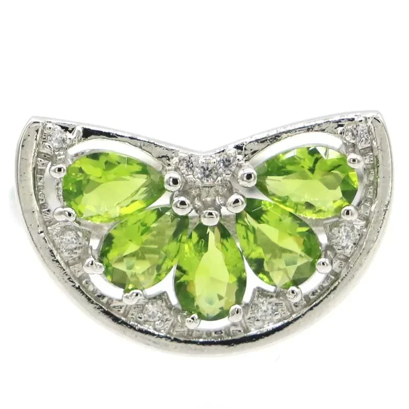 

3.5g 925 SOLID STERLING SILVER Customized Rings Charming Peridot Citrine London Blue Tourmaline Tanzanite Violet Tanzanite CZ La