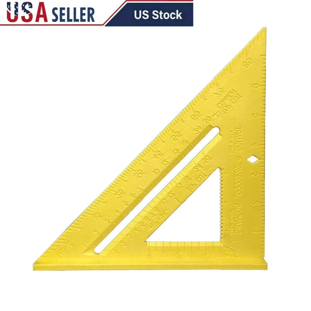 

8 Inch Speed Square Rafter Triangle Tool Composite Durable Lightweight Easy Read Measurement Protractor Carpentry Scriber