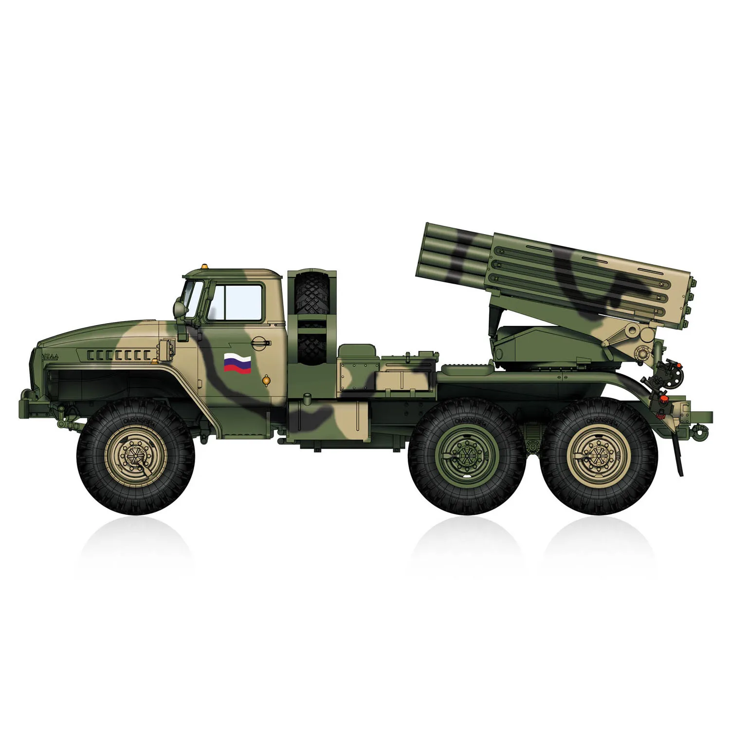 

HobbyBoss 1/72 Russian BM-21 Grad Late Version Plastic Military Truck Static Display Model Building Kit Toy TH23364