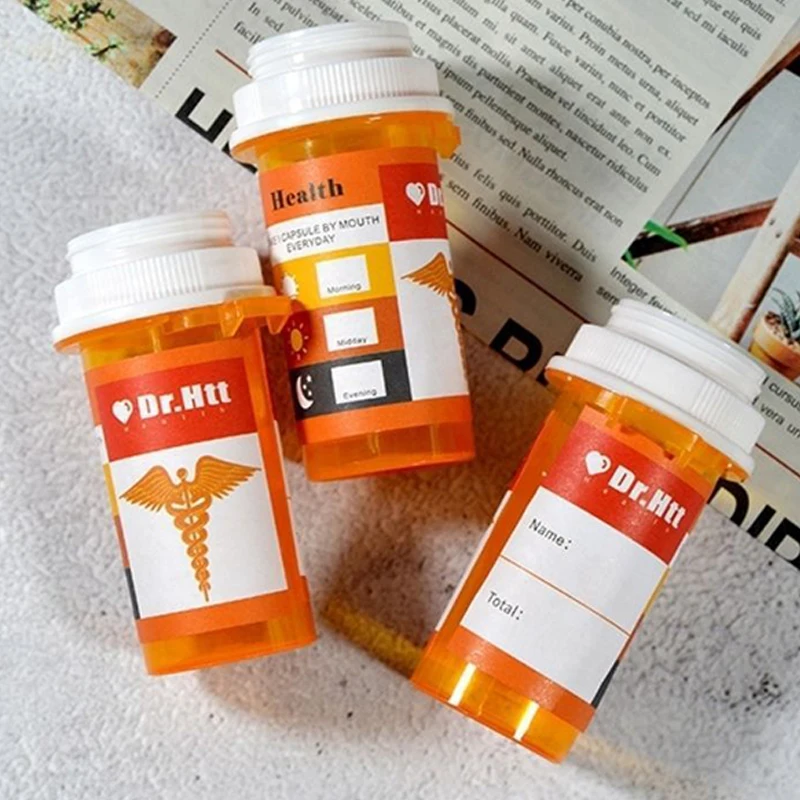 50ML Push Down & Turn Vial Container Pocket Plastic Storage Stash Jar Pill Bottle Case Box Herb Container view 3