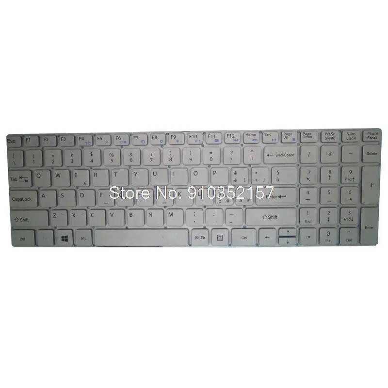 Teclado sin retroiluminación para ordenador portátil, accesorio para Teclast F15 KY347-1 US K762 VER:A1 K3259 Italy IT sin marco, plateado, nuevo