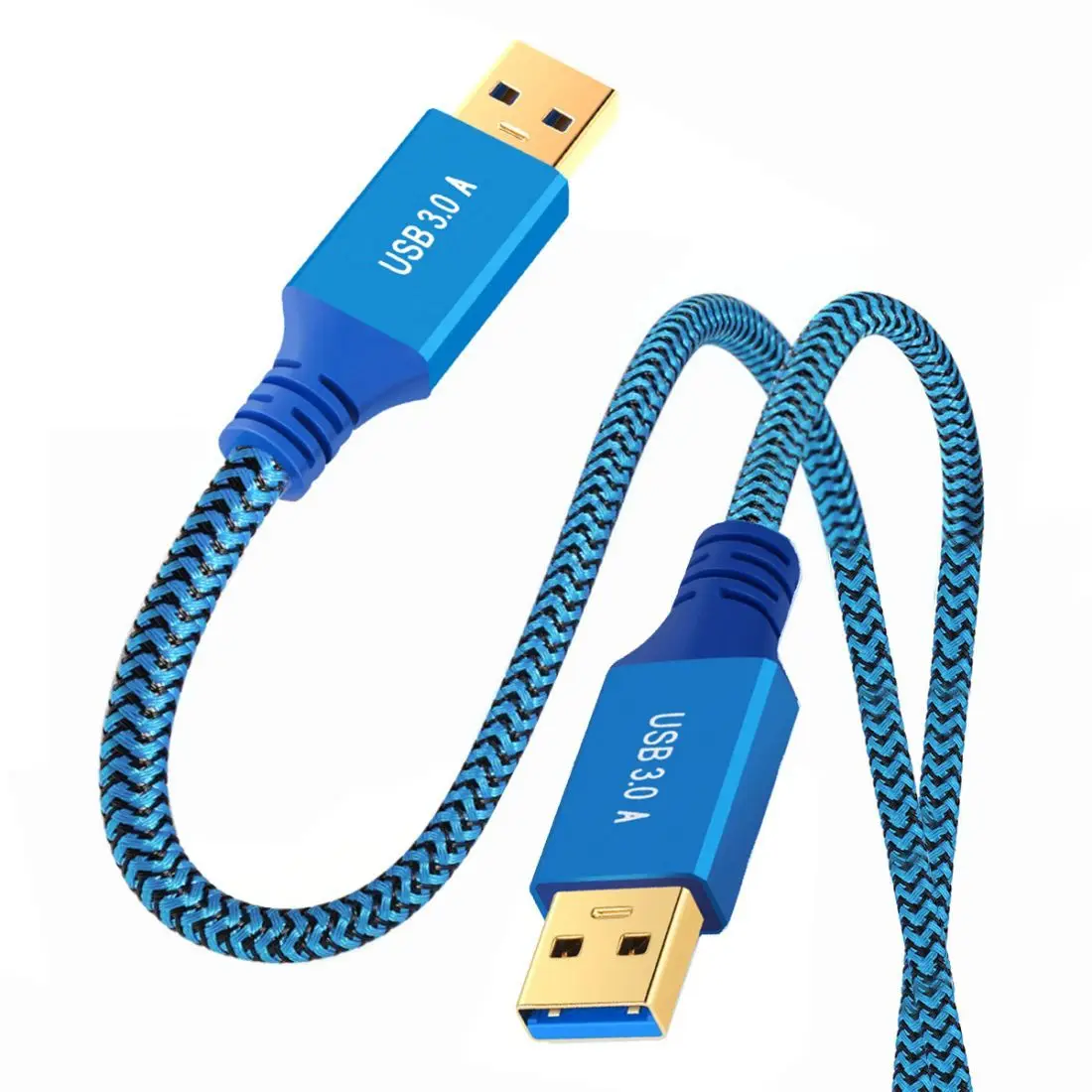 Chenyang USB 3.0 Printer Scanner Cable USB 3.0 to USB 3.0 Type-A Micro Type-B Extension Data Cable 5Gbps Blue Nylon Braided