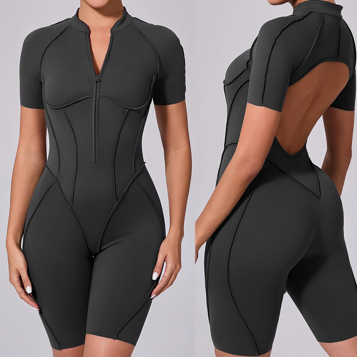 Barboteuse de gymnastique pour femmes, combinaison de Sport, ensemble de Yoga, combinaison de Fitness, levage des fesses, dos nu, haute élasticité, combinaison de Sport Sexy