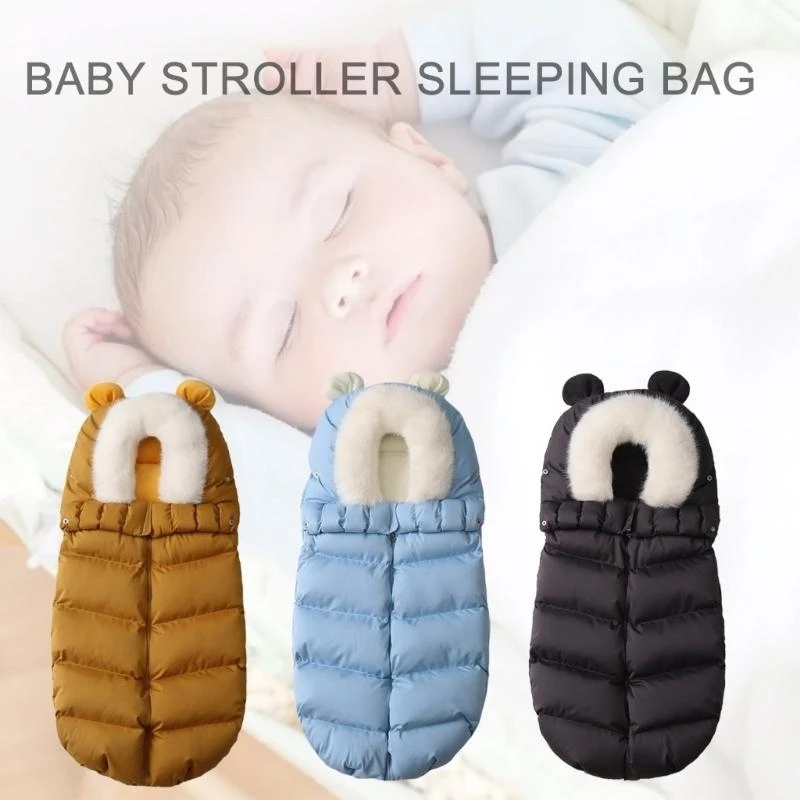 J15U Baby Pushchair Footmuff 2024 Winter Cart Warm Wrap Clothing Universal Strollers Sleeping Bag Windproof Outdoor Essential