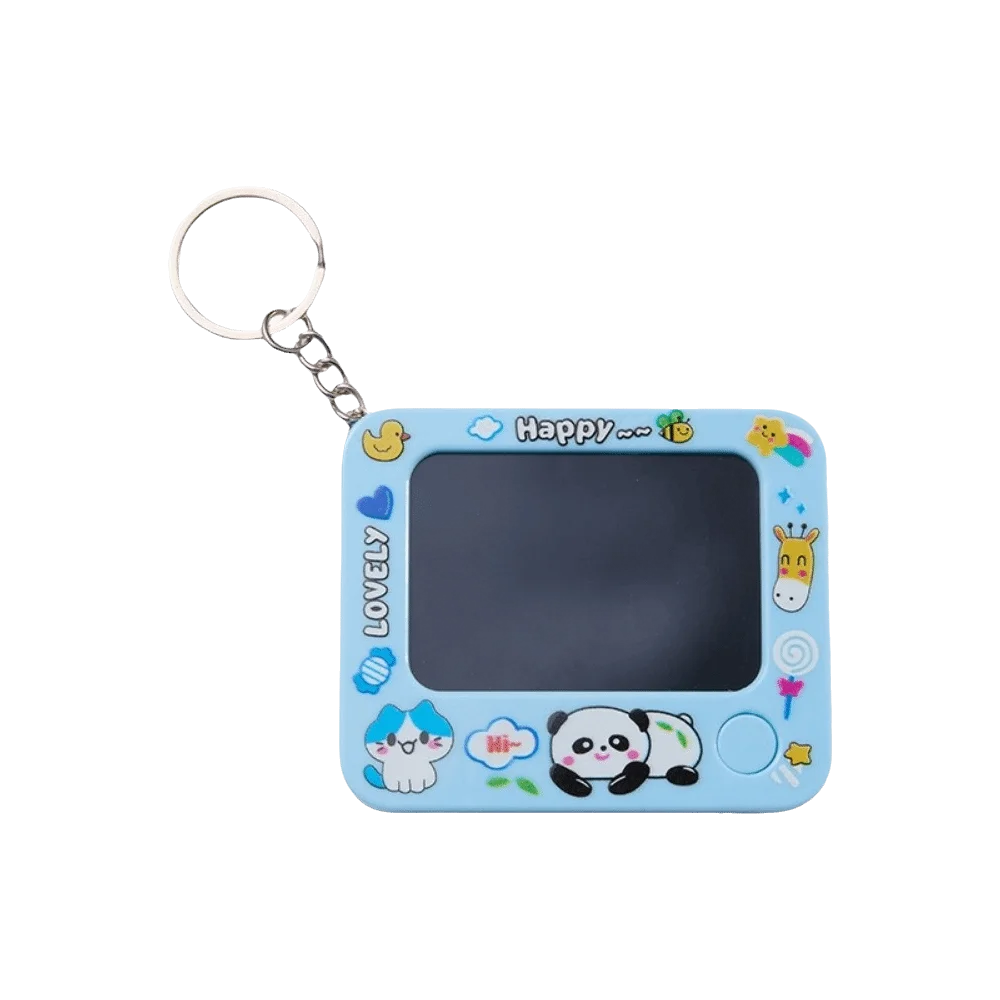 DIY Magnetic Drawing Board Keychain Funny Creative Writing Board Pendant Hanging Charm Erasable Mini Doodle Pad Keychain