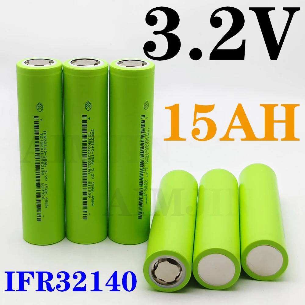 15Ah 리튬 배터리 15000mAh 48WH 대용량 스쿠터 배터리 셀 32140 LiFePO4 충전식 배터리 3.2V A급 32140