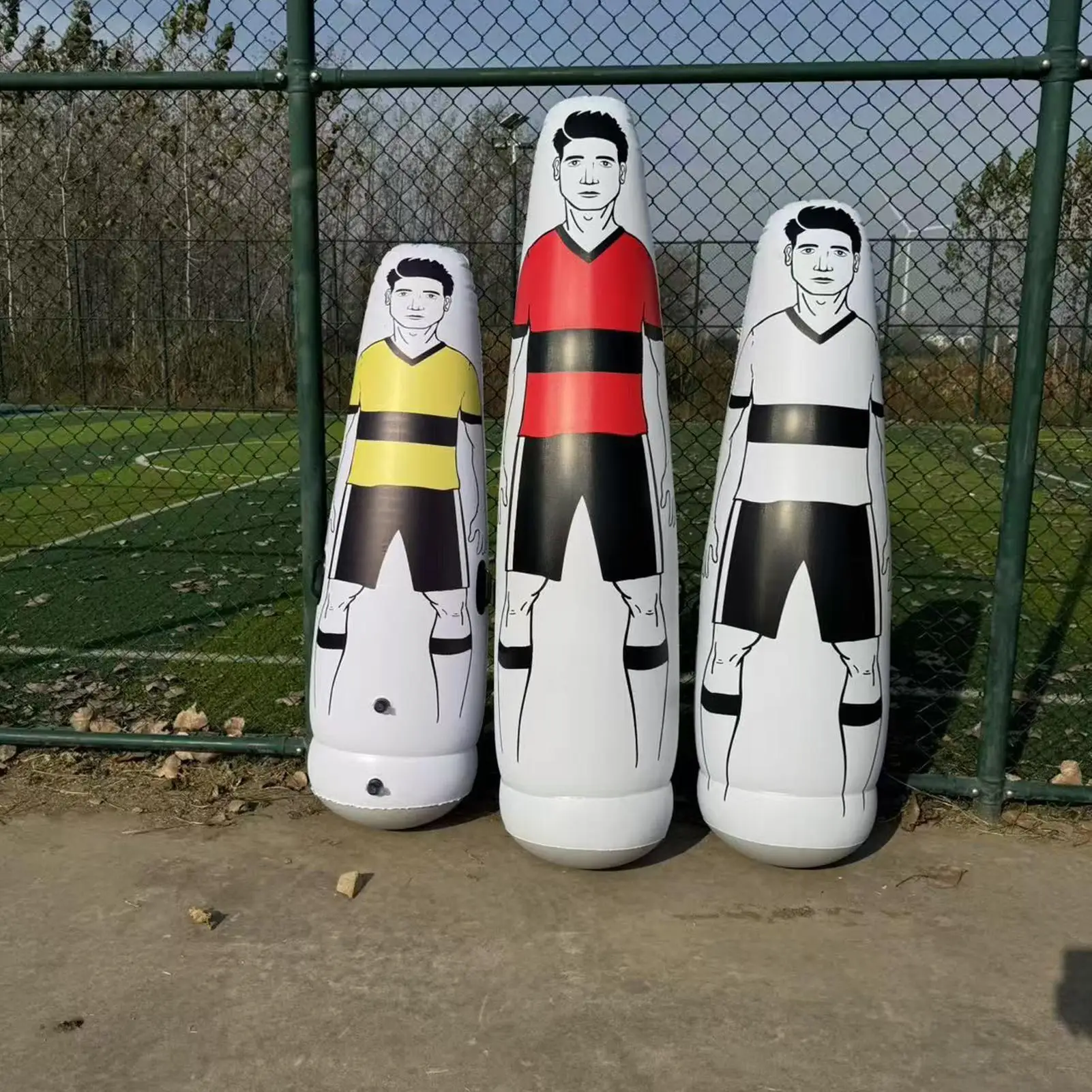 

Надувной футбольный тренажер-защитник: безопасный, портативный, сверхпрочный, для тренировок по футболу, вратарский, для отработки ударов