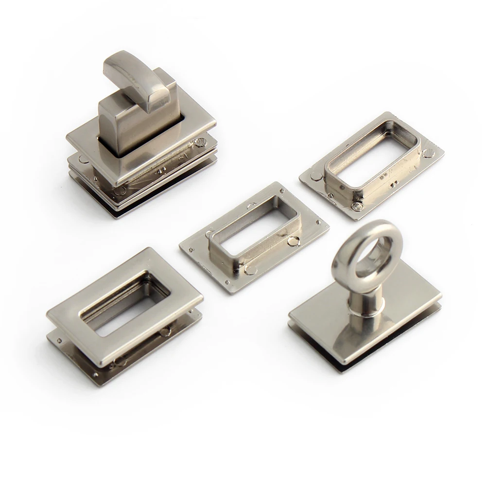 1/3/10Sets Fashion Metal Bag Locks Clasp Bag Lcok Set For Handbags Purse Tote Closures Snap Clasps