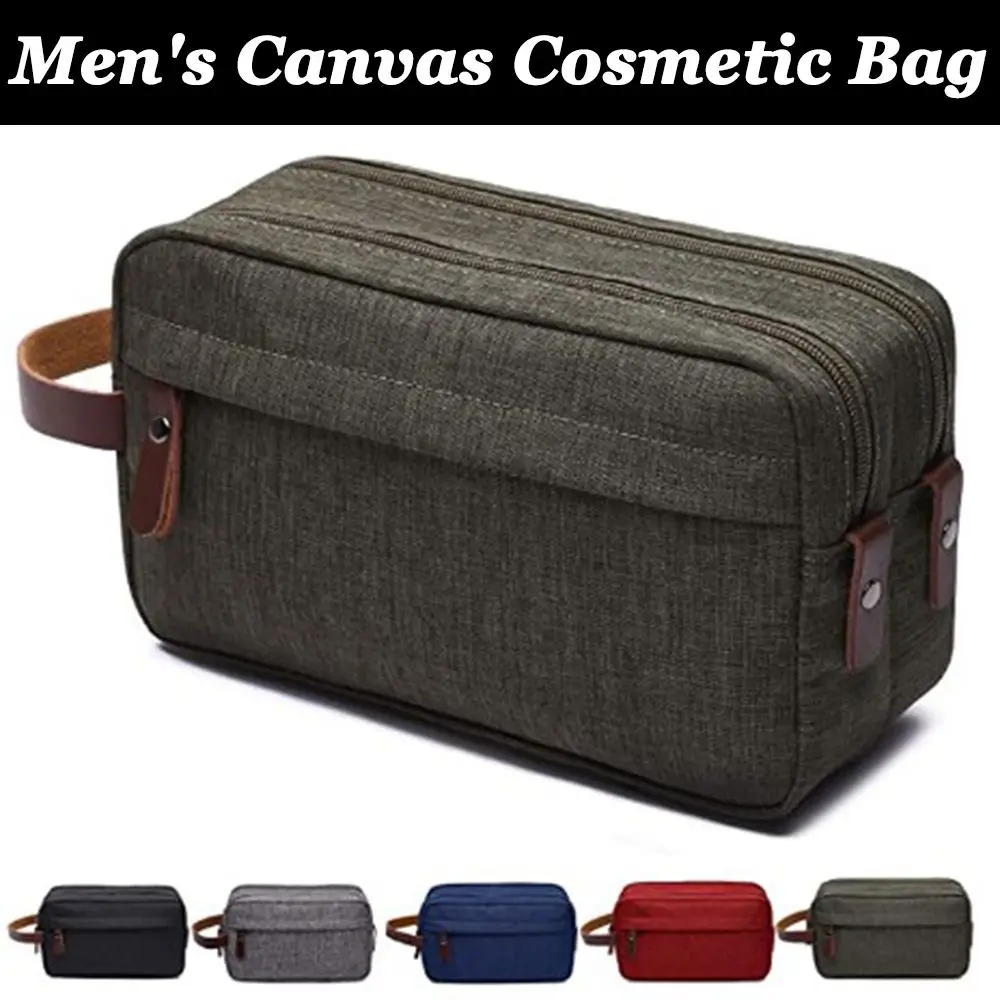 Women 6 Colors Shaving Kits Bag Casual Waterproof Canvas Travel Totes Toiletry Bag Cosmetic Bag Makeup Organizer