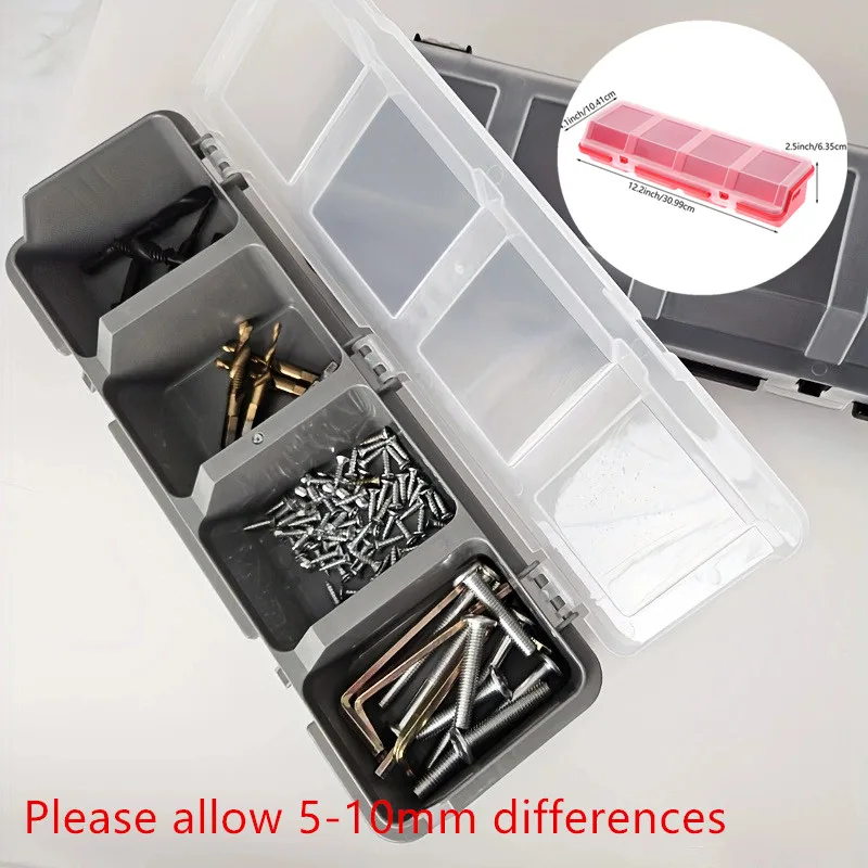 

1 шт. коробка-органайзер с несколькими отделениями для винтов и мелких деталей - прочный пластиковый футляр для хранения оборудования и ювелирных изделий