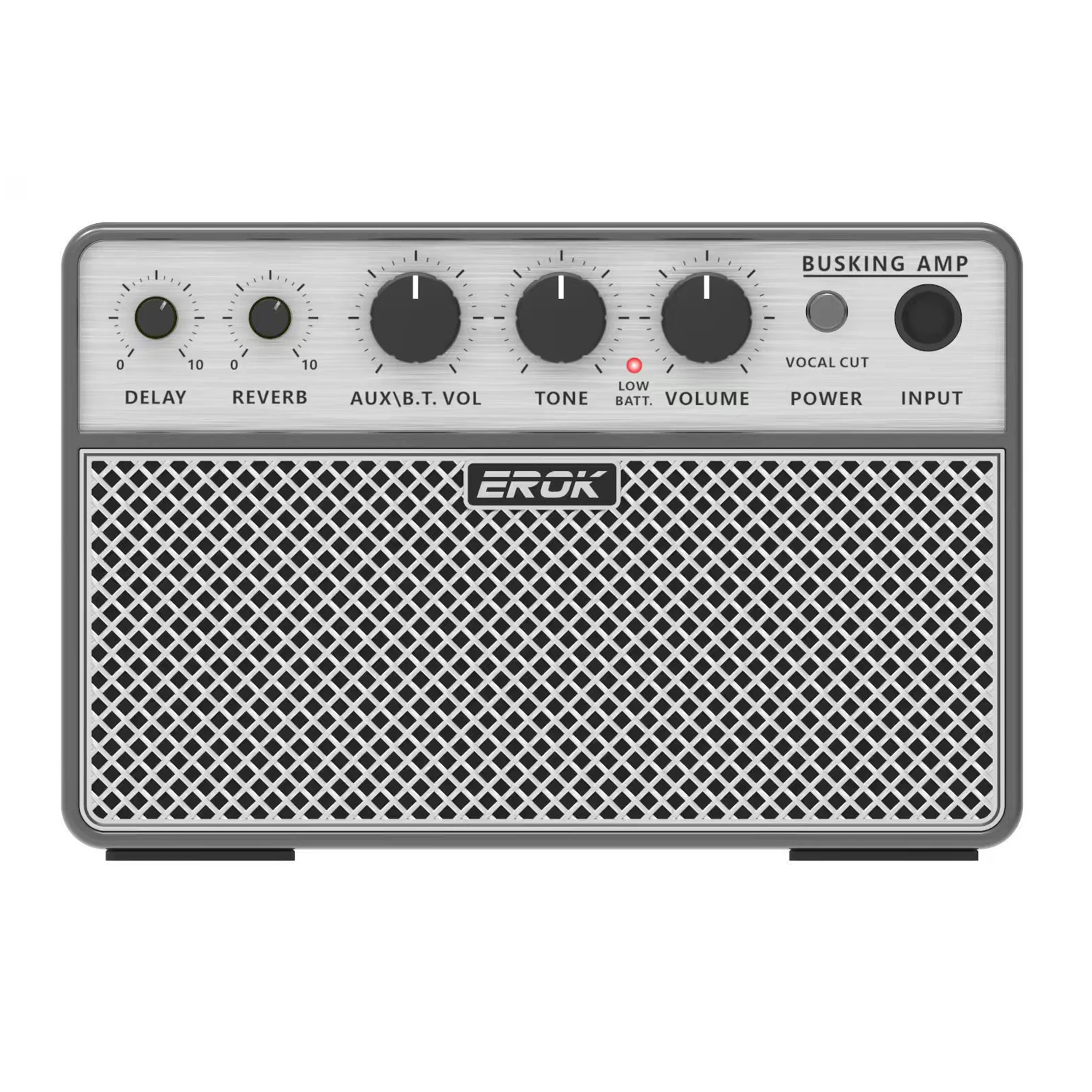 EROK 10 واط مضخم جيتار صوتي مع تأخير رقمي/تأثير تردد سماعة الرأس/OTG Wireles القيثارات الصغيرة أمبير للممارسة