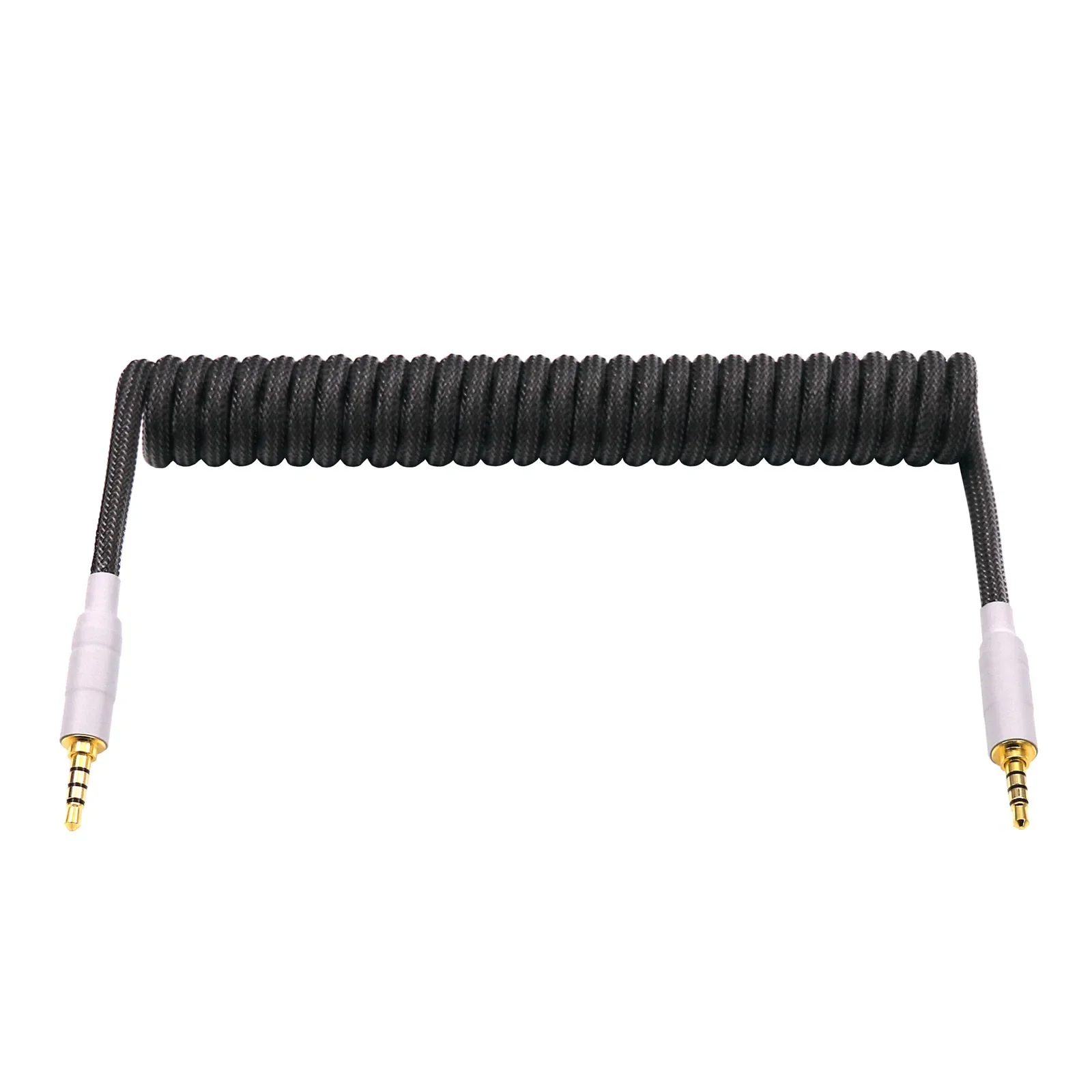 Straight TRRS Coil Coiled Cable for Split Mechanical Keyboard RODE Sc7 By VIDEOMIC GO Video Micro-type Mics Audio Cord Cables